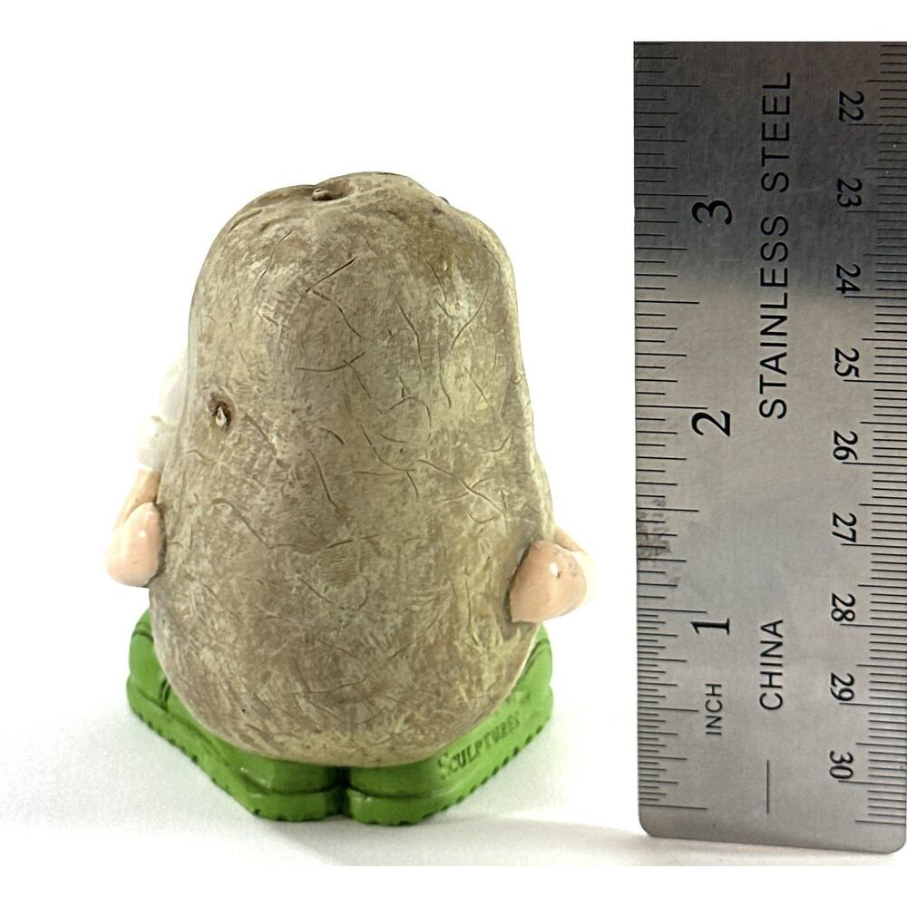Vintage Sculptures Potato Character Figurine Eating French Fries 3” Funny Food - Picture 3 of 5